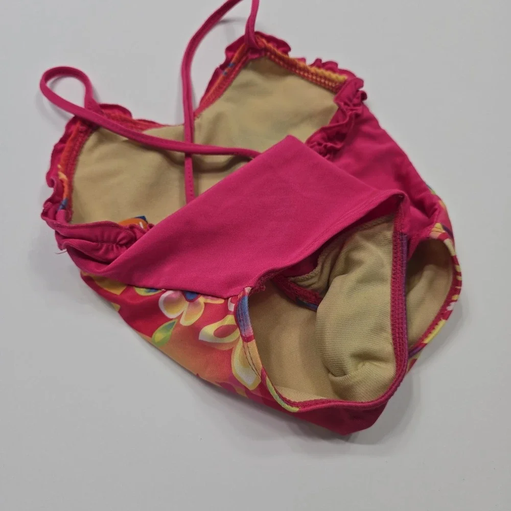 Nick Jr Dora the Explorer Y2K One Piece‎ Swimsuit Infant Girls 18M Pink Tropical